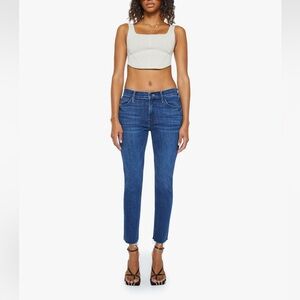 MOTHER Mid Rise Dazzler Ankle Fray - Size: 29